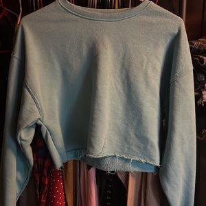 long sleeve crop sweatshirt